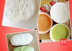 Three-color shredded radish Illustration of how to make steamed buns 2