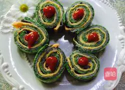 Illustration of how to make three-color flower cake 9