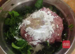 Illustration of how to make coriander dumplings 6