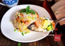 Home-style colorful fried rice recipe 12