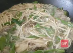 Illustration of how to make beans and pork noodles 8