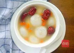 Red dates and wolfberry glutinous rice balls Illustration of how to do it 8