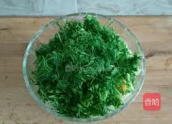 Illustration of how to make fennel egg pancake 2