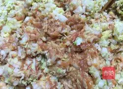 Illustration of how to make dumpling stuffing 5