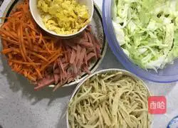 Illustration of how to make egg and ham fried cakes 1