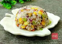 Illustration of how to make colorful fried rice 9