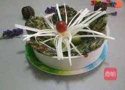 Illustration of how to make potherb mustard cake 14