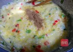 Fried Egg Rice Illustration of how to make cake 6