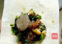 Yuanbao Wonton ~ Vegetable, Meat and Shrimp Stuffing Recipe Illustration 4