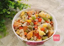 Colorful Fried Rice Recipe Illustration 6
