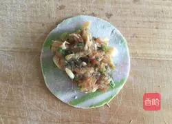 Illustration of how to make striped lace dumplings 16