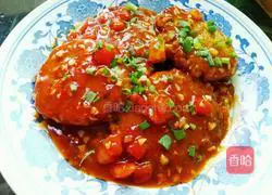 Illustration of how to make tomato sauce and lotus root cake 12