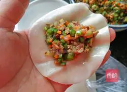 Illustration of how to make leek and moss dumplings 7