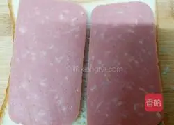 Illustration of making ham sandwich 3