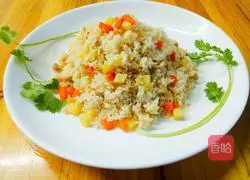 Illustration of how to make four diced braised rice 10