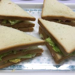 Egg and strawberry sandwich