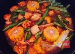 Illustration of making beans and potato pancakes 12