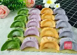 Illustration of how to make colorful dumplings 12