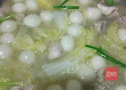 Illustration of how to make fresh chicken glutinous rice balls 5