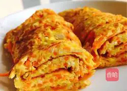 Illustration of how to make carrot and egg pancakes 10