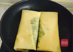 Illustration of how to make pancake and leek box 7