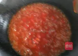 Illustration of how to make tomato sauce noodles 8