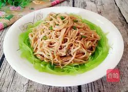 Illustration of how to make black pepper noodles 14