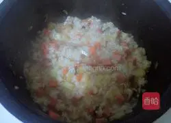 Illustration of how to make potato and ham braised rice 9