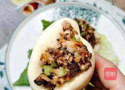 Illustration of how to make conch-shaped steamed buns with meat buns 15