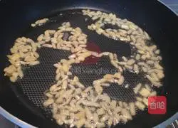 Illustration of how to make egg pancakes with shredded ginger and minced meat 2