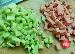 Cucumber, Corn, Ham and Fried Rice Recipe Illustration 3