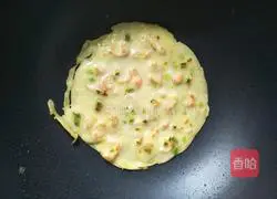 Illustration of how to make shrimp and egg pancakes 9