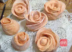 Illustration of how to make carrot and rose steamed buns 12