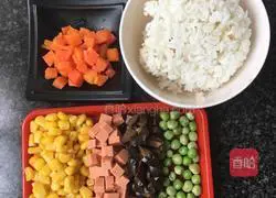 Colorful fried rice recipe 1