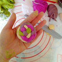 Hydrangea steamed buns