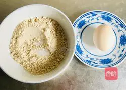 Illustration of how to make oatmeal egg cake 1