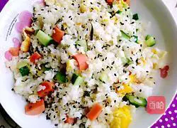 Illustration of how to make ham fried rice 7