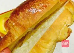 Big mouth croissant - cheese, egg and meat sandwich recipe 7