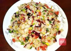 Colorful Egg Fried Rice Recipe Illustration 3