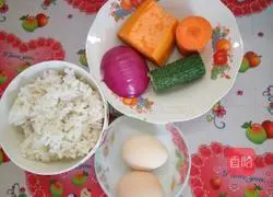 Pumpkin Egg Fried Rice Recipe Illustration 1