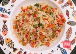 Illustration of how to make Yangzhou fried rice for children 3
