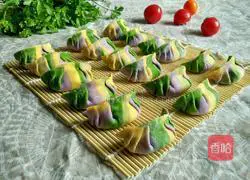 Illustration of how to make rainbow dumplings 15