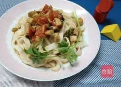 Illustration of how to make cherry tomato noodles 13