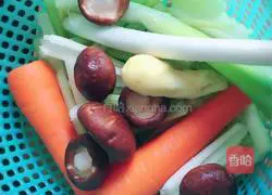 Illustration of how to make celery dumplings 1