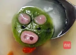 Illustration of how to make cartoon colorful glutinous rice balls 7