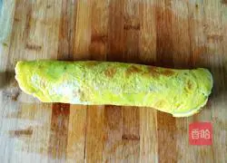 Illustration of how to make chive egg pancake 13