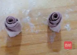 Purple sweet potato and rose flower steamed buns are delicious! Recipe 9
