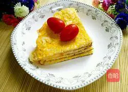Illustration of how to make egg rice cake 10