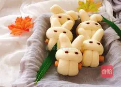 Illustration of how to make cute rabbit steamed buns 15