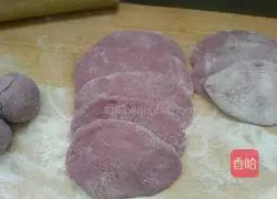 Illustration of how to make purple sweet potato and rose flower steamed buns 6